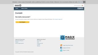 
                            7. Contatti > MAGIX Online World