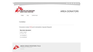 
                            9. Contatti - Medici Senza Frontiere - Area Donatori