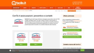 
                            6. ConTe.it: assicurazioni auto e moto on line | Facile.it