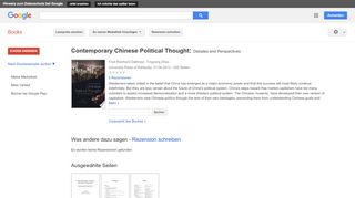 
                            7. Contemporary Chinese Political Thought: Debates and Perspectives