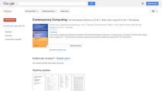 
                            6. Contemporary Computing: 4th International Conference, IC3 2011, ...