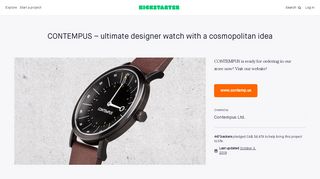 
                            8. CONTEMPUS – ultimate designer watch with a cosmopolitan idea ...