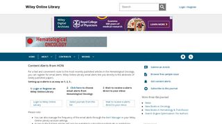 
                            13. Content Alerts from HON - Wiley Online Library