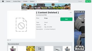 
                            11. [ Content Deleted ] - Roblox