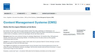 
                            3. Content Management Systeme (CMS) - Klubschule Migros