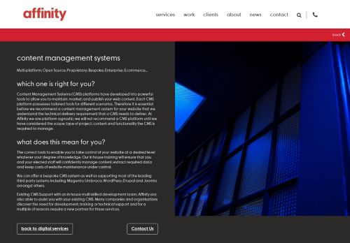 
                            5. Content Management Systems | CMS | Affinity Agency Norwich