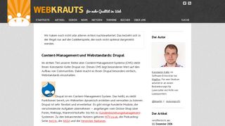 
                            9. Content-Management und Webstandards: Drupal | Webkrauts