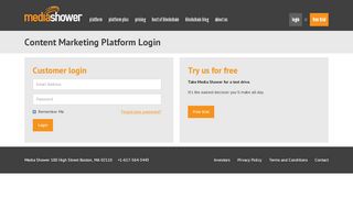 
                            4. Content Marketing Platform Login | Media Shower