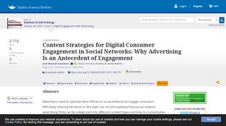
                            10. Content Strategies for Digital Consumer Engagement in Social Networks