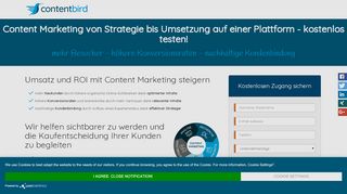 
                            8. Content Success Platform kostenlos testen - Contentbird