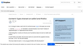 
                            8. Content-Type charset on safari and firefox - Dropbox Community ...