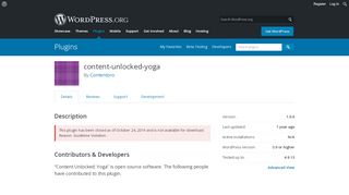 
                            6. Content Unlocked: Yoga | WordPress.org