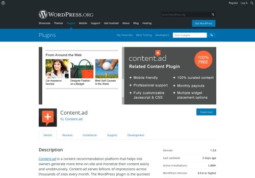 
                            6. Content.ad | WordPress.org