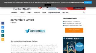 
                            10. contentbird GmbH - Content-Marketing