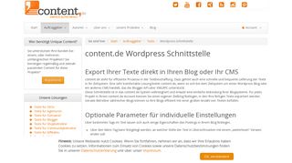 
                            4. content.de Wordpress Schnittstelle