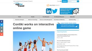 
                            9. Contiki works on interactive online game | Travel Industry News ...