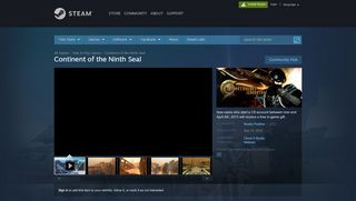 
                            2. Continent of the Ninth Seal on Steam