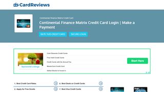 
                            4. Continental Finance Matrix Credit Card Login | Make a Payment