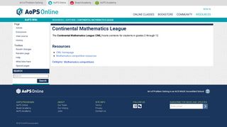 
                            10. Continental Mathematics League - Art of Problem Solving