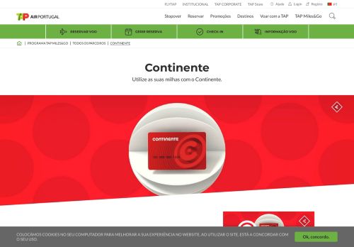 
                            11. Continente - Use milhas | TAP Air Portugal