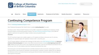 
                            6. Continuing Competence Program