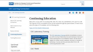 
                            9. Continuing Education | CDC Learning Connection | CDC