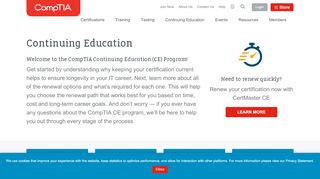 
                            1. Continuing Education - CompTIA IT Certifications
