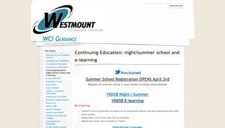 
                            12. Continuing Education: night/summer school and e-learning - WCI ...