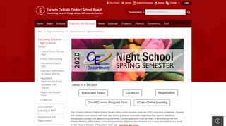 
                            3. Continuing Education - Night/Summer School - Toronto Catholic ...