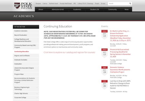 
                            12. Continuing Education | Polk State College