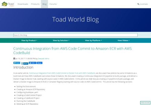 
                            7. Continuous Integration from AWS Code Commit to Amazon ECR with ...