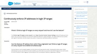 
                            8. Continuously enforce IP addresses in login IP ranges - Salesforce Help