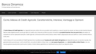 
                            3. Conto Adesso di Credit Agricole: Caratteristiche ... - Banca Dinamica