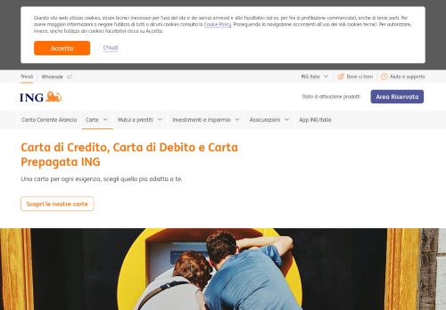 
                            11. Conto Corrente Arancio: Carta di Credito, Debito e Prepagata | ING