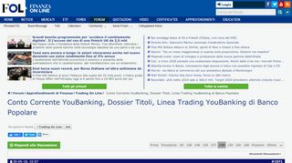 
                            8. Conto Corrente YouBanking, Dossier Titoli, Linea Trading ...