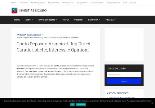 
                            11. Conto Deposito Arancio di Ing Direct: Caratteristiche, Interessi e Opinioni