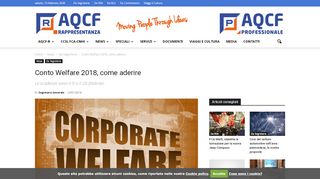 
                            3. Conto Welfare 2018, come aderire | AQCF-R