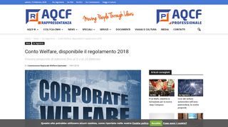 
                            2. Conto Welfare, disponibile il regolamento 2018 | AQCF-R