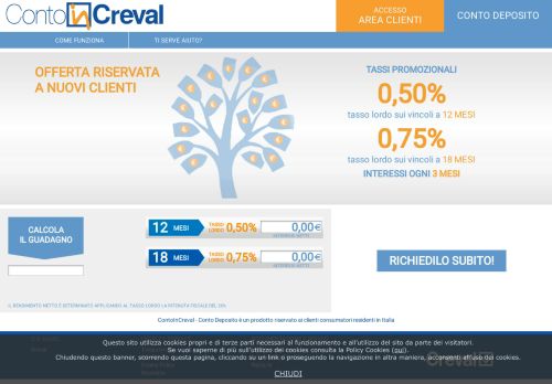 
                            4. ContoInCreval - il conto deposito online del Gruppo Creval