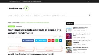 
                            11. Contomax: il conto corrente di Banca IFIS ad alto rendimento