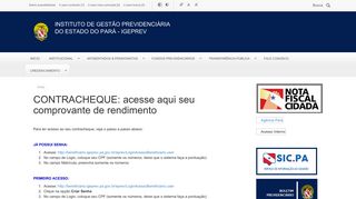 
                            2. CONTRACHEQUE: acesse aqui seu comprovante de ... - IGEPREV