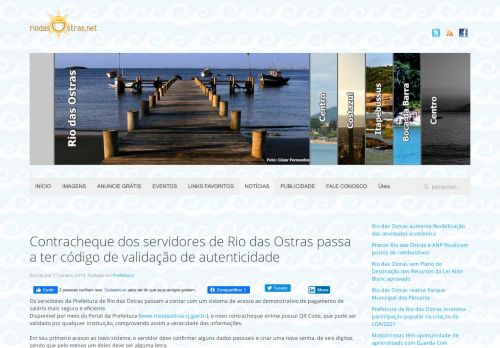 
                            6. Contracheque dos servidores de Rio das Ostras passa a ter código de ...