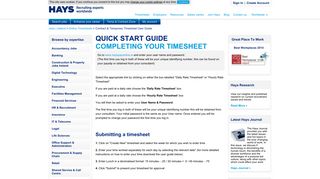 
                            4. Contract & Temporary Timesheet User Guide | | Hays - Hays Ireland