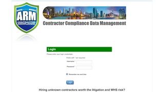 
                            4. Contractor Compliance Data Management - Login Site