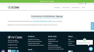 
                            12. Contractor & Distributor Signup | Air Oasis