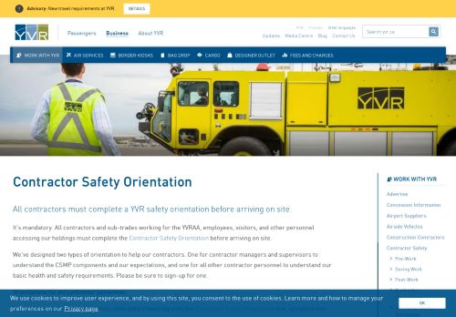 
                            4. Contractor Safety Orientation | YVR