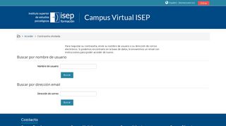 
                            3. Contraseña olvidada - Campus Virtual Isep