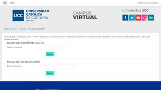 
                            3. Contraseña olvidada - Campus Virtual UCC
