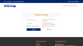 
                            2. Contraseña olvidada - Instituto TELESUP