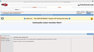 
                            8. Contraseña router movistar fibra? - ForoCoches